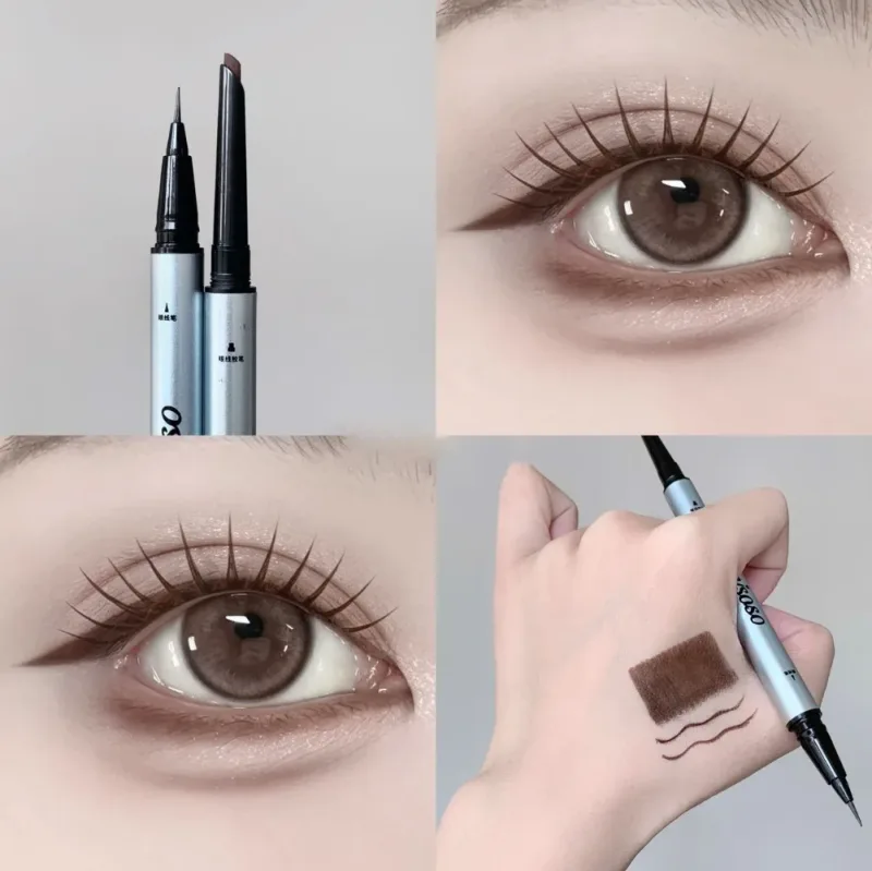 Dual Head Eye Contour Pen Liquid Liner Gel Stick Natural Aegyo Sal Easy Drawing Under Shadow Brightening Daily Eye Makeup Tools