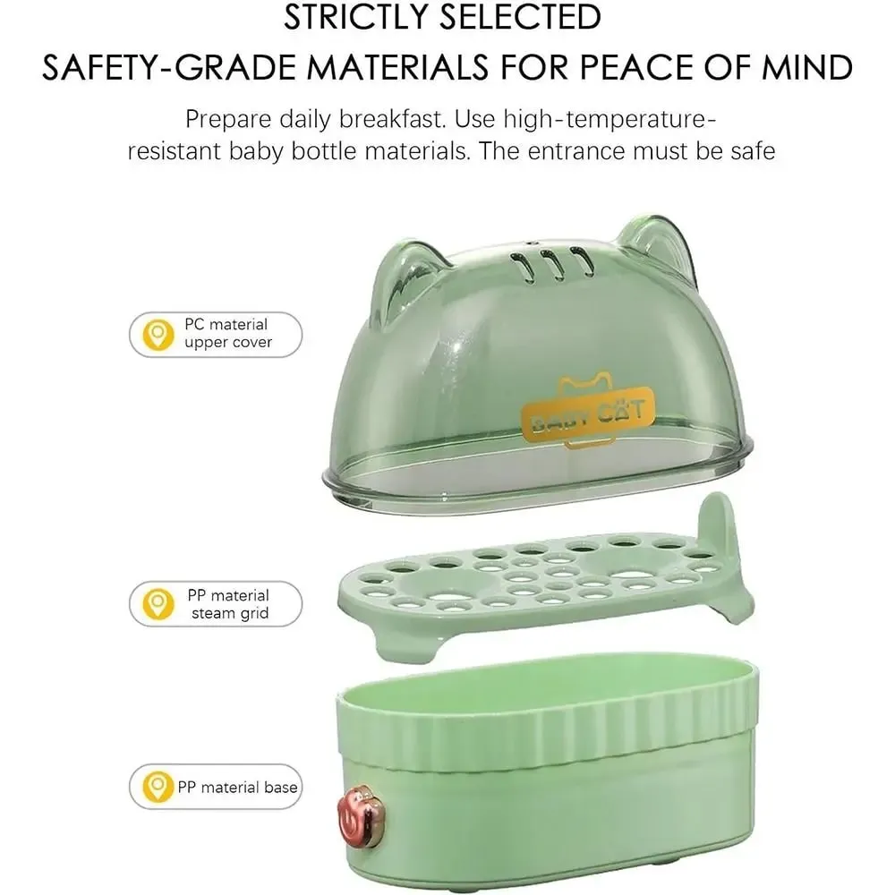 Automatic Power Off Egg Boiler Machine Cat Shape Egg Poacher Egg Cooker Food Steamer Breakfast Machine Home Kitchen