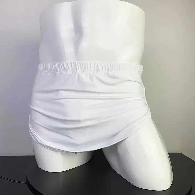 Men's Ice Silk Boxer Shorts Low Waist Breathable Underwear with Detachable Inner Lining Moisture Wicking Summer Panties