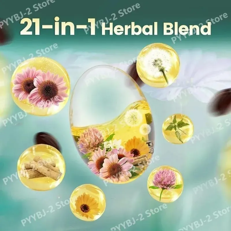 21 in 1 4275mg Lymphatic Drainage Capsules System Support 240 Softgels with Herbal Blend and Dandelion Burdock & Turmeric