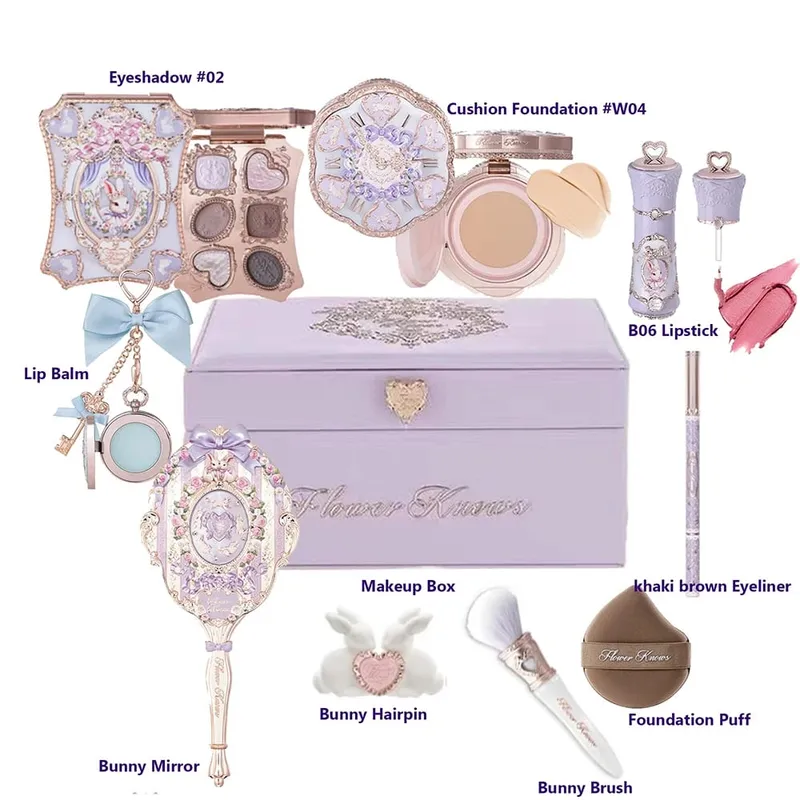 Bunga Tahu Shell Perhiasan All-In One Hadiah Set Makeup Set Profesional Penuh Eyeshadow Blush Panggang Bubuk 10 buah Flowerknows Kit