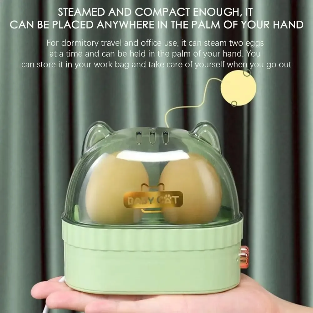 Automatic Power Off Egg Boiler Machine Cat Shape Egg Poacher Egg Cooker Food Steamer Breakfast Machine Home Kitchen