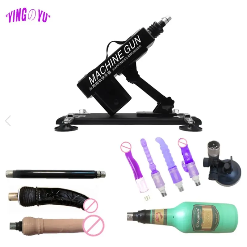 Strong Motor Automatic Vibartor Sex Machine with Dildo Attachments Adjustable Gun Love Machine Sex Toys for Man Women Adult Game