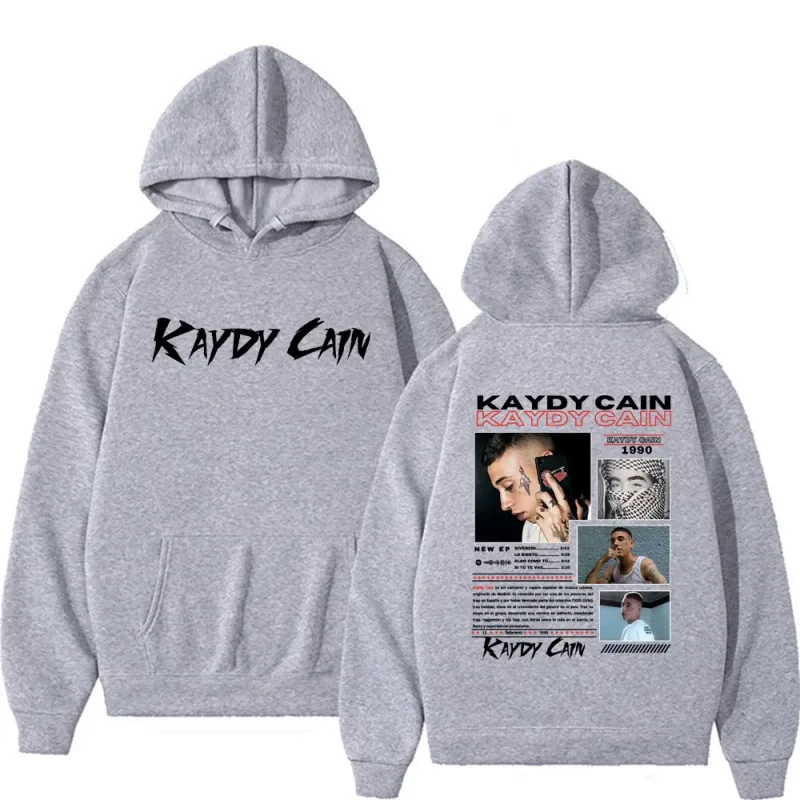 Rapper Kaydy Cain Album 2026 Graphic Hoodies Men Women Fashion Vintage High Street Oversized Loose Bodywarmer Hooded Sweatshirts