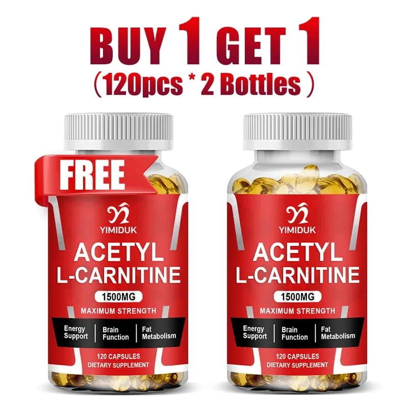 Buy 2 Get 2 Free! Pure Acetyl L-Carnitine Capsules Support Enhances Mental Clarity Mood & Learning Ability Cognitive Function