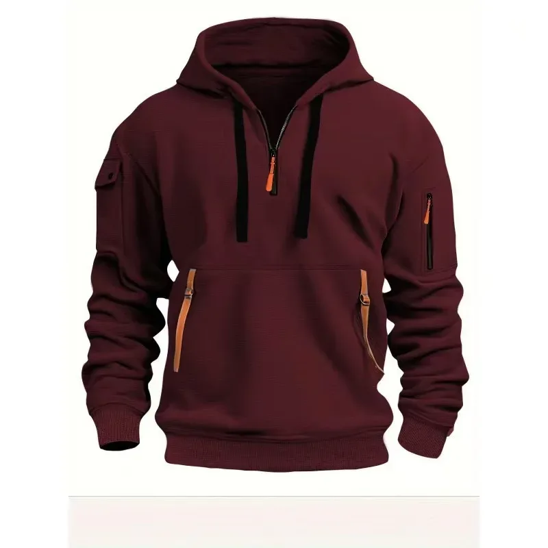 Customized DIY Printed Hoodies for Men and Women, Loose Casual Sportswear with Zipper, Long Sleeved Hoodies with Multiple Pocket