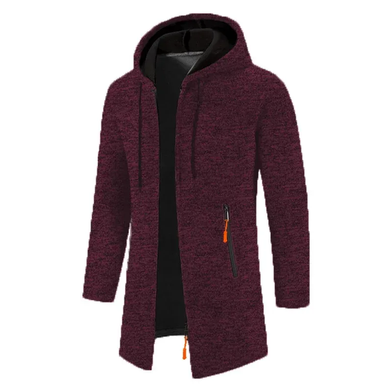 Sweatwear Herren Hoodies Langarm Sweatshirts für Männer Reißverschluss Kapuze Herren Oversize Winter Top Jacke Mantel Schwarzer Pullover
