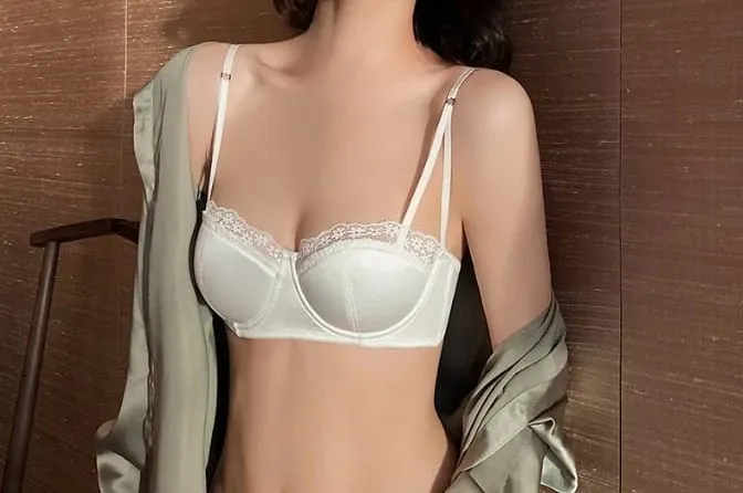 Women French Style Lace Satin Lingerie Set Sexy Push Up Thin Elegant Breathable Comfort Stylish Daily Intimates Wear