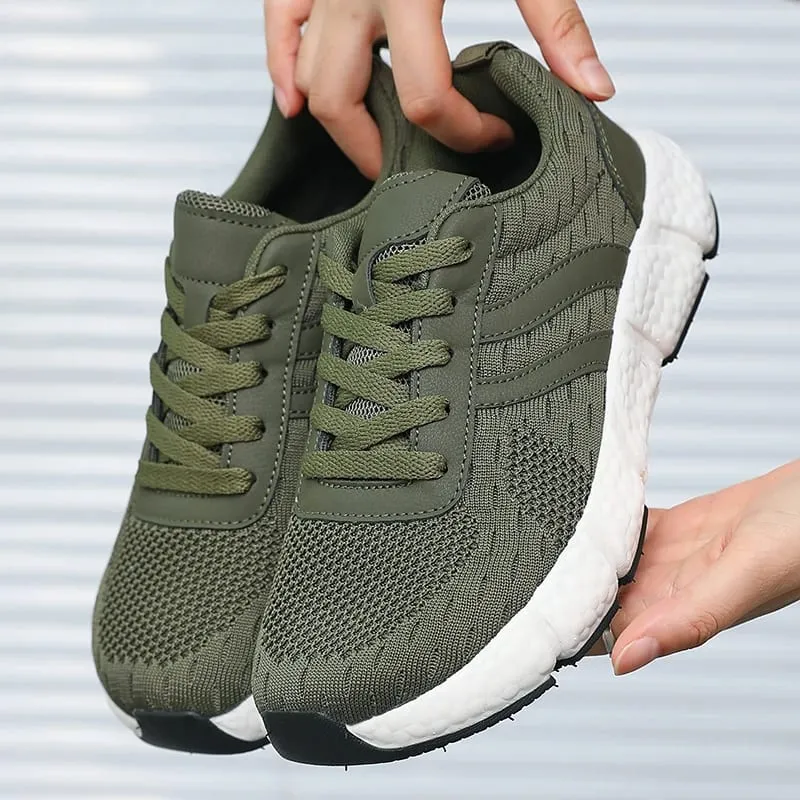 Unisex EVA Soft Sole Sneakers Vintage Commute Walking Shoes Big Size Breathable Wear Resistant Outdoor Running Tennis Shoes