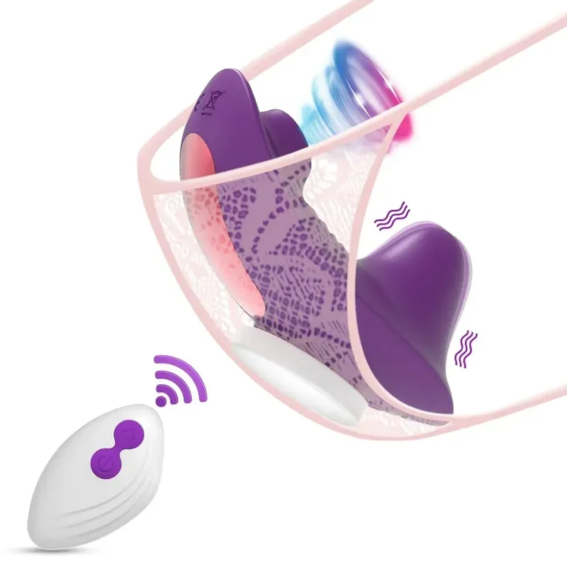 Remote Control Vibrator Mga Sex Toys para sa Babae Naisusuot na Pagsususo Vibrator Clitoris Vagina Stimulator Clit Sucker Laruan para sa Pang-adulto 18+