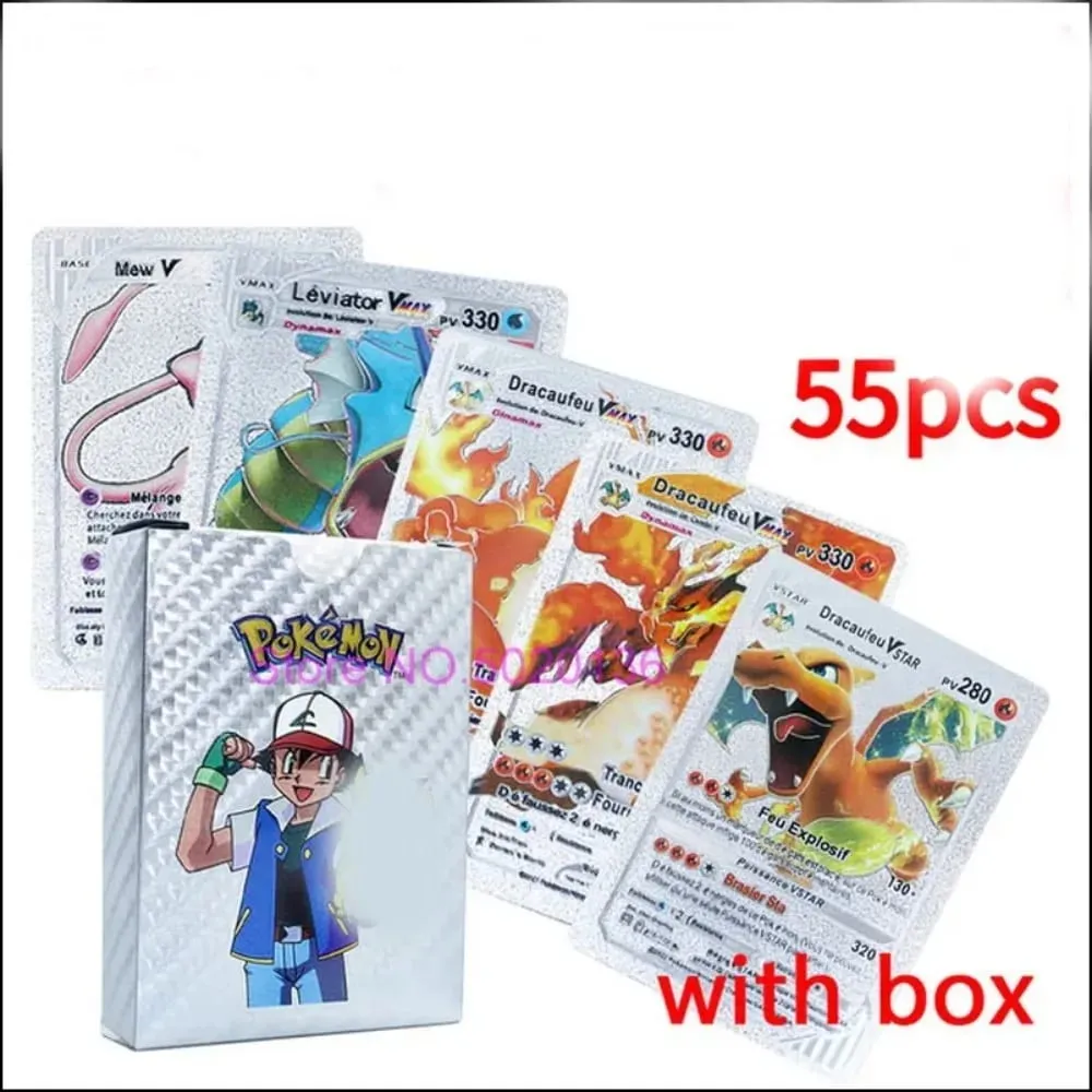 English version Golden Monster trading cards 55 cards with gift box rare shiny cards game cards anime collectibles