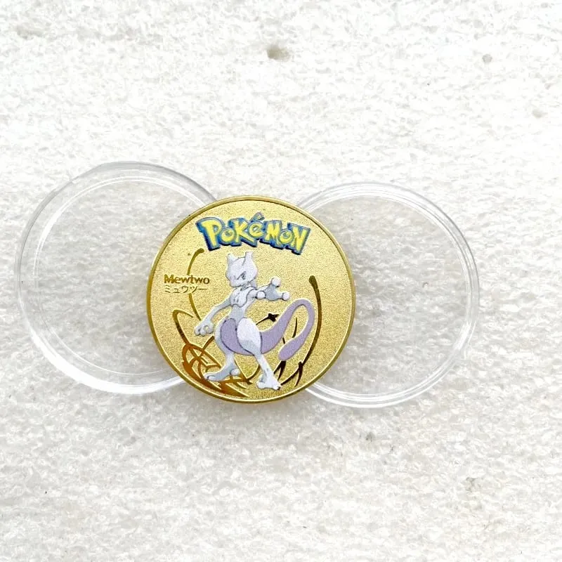 Pokemon Đồng Tiền Vàng Pikachu Anime Đồng Tiền Kỷ Niệm Charizard Vàng Kim Loại Tròn Đồng Xu Đồ Chơi