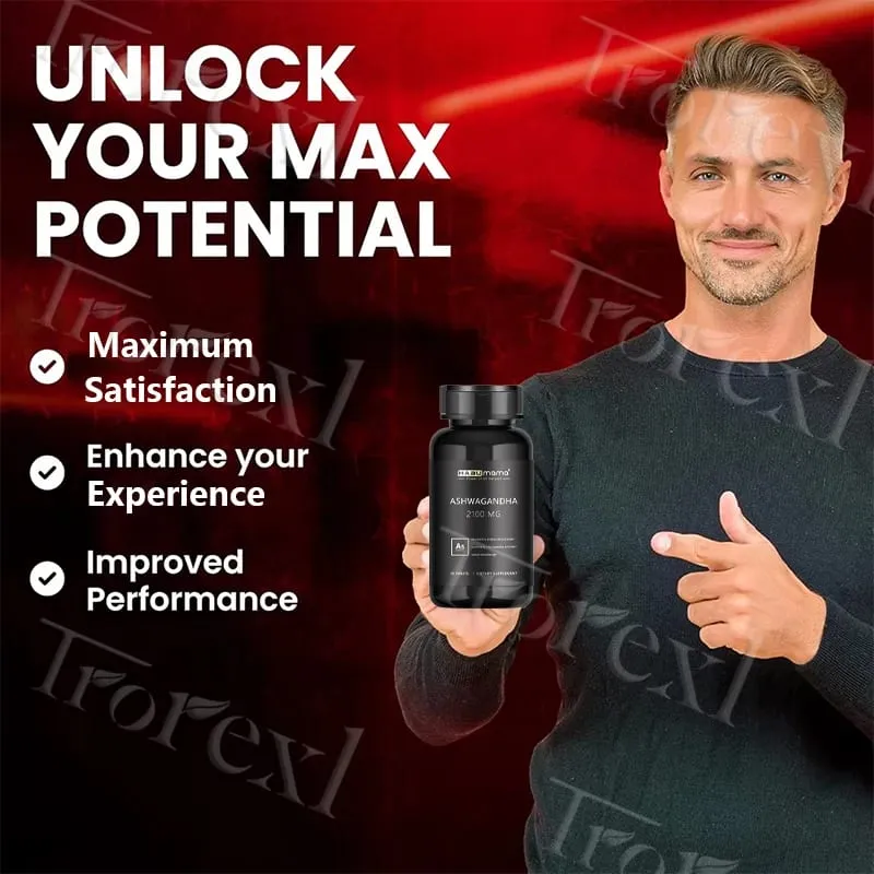 Ashwagandha Men Health Supplement Unlimited Stamina Back Capable and Confident