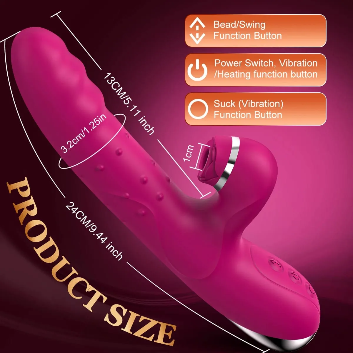 Rotating Heating AV Vibrator for Women G spot Dildos Suction Clitoral Stimulator Female Vaginal Massager Adult Sex Toy for Woman