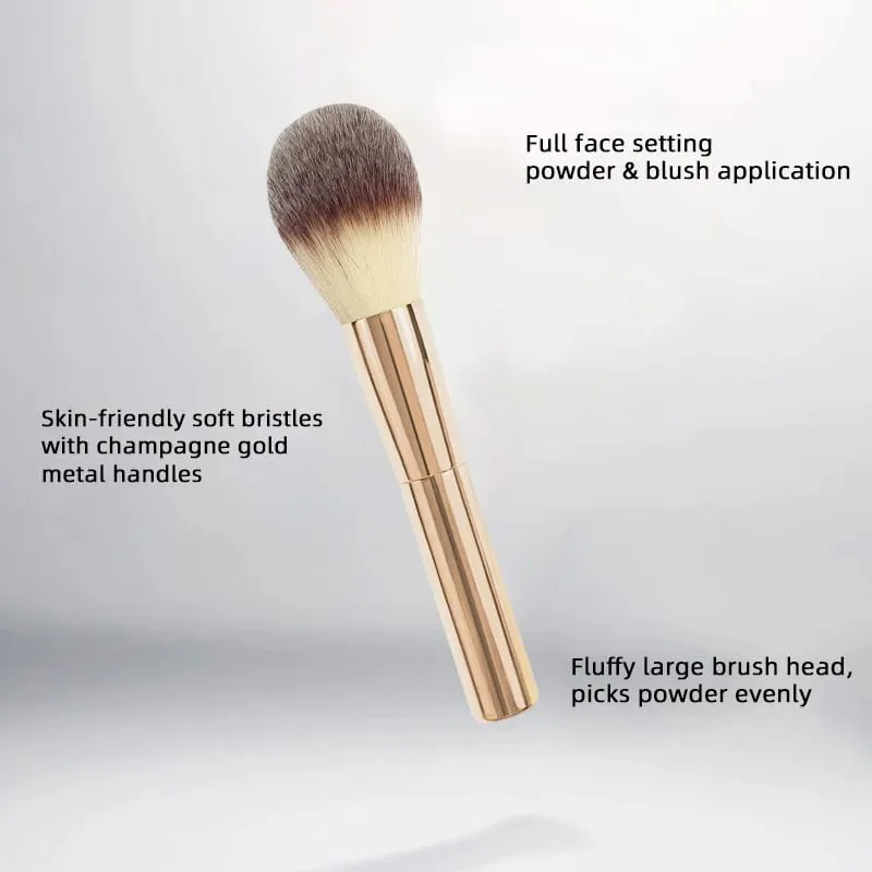 5 In 1 Travel Makeup Brush Set Soft Synthetic Bristles Face Eye Blush Shadow Brushes Portable Leather Pouch Gift Ready Cosmetic