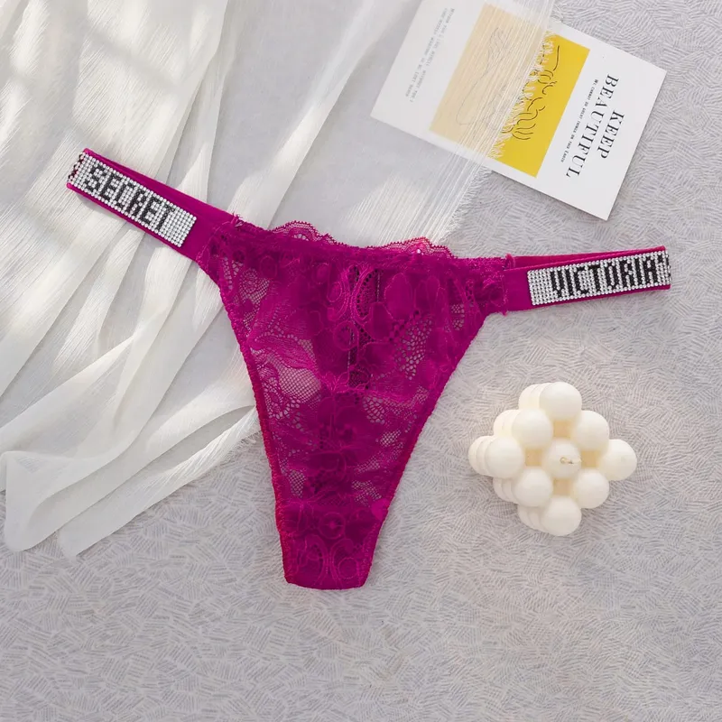 VS Sexy Panties Lingerie Victoria Secret Seamless Lace Thongs For Women Comfortable Breathable High Waist Underwear