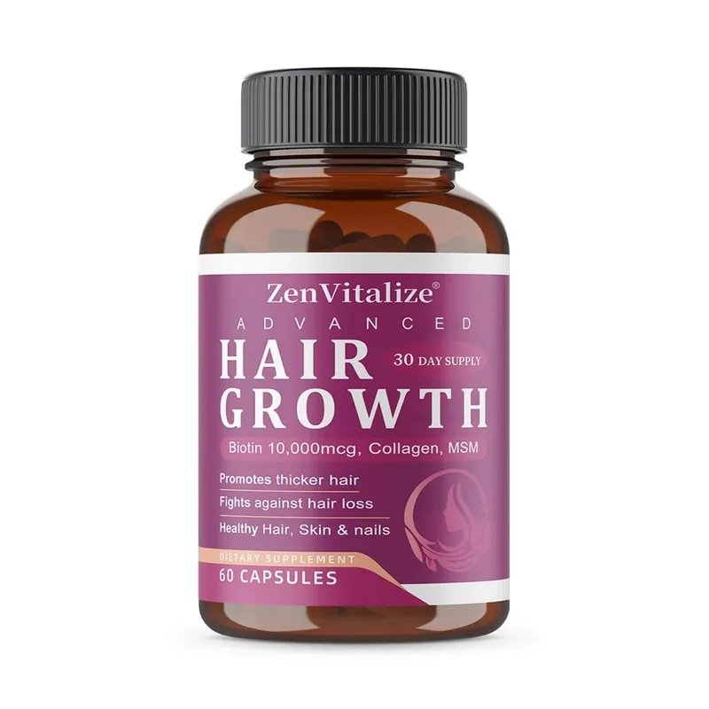 Hair Growth Vitamins for Women and Men - with Biotin & Saw Palmetto Naturally Regrow Stronger & Healthier Hair Skin and Nails