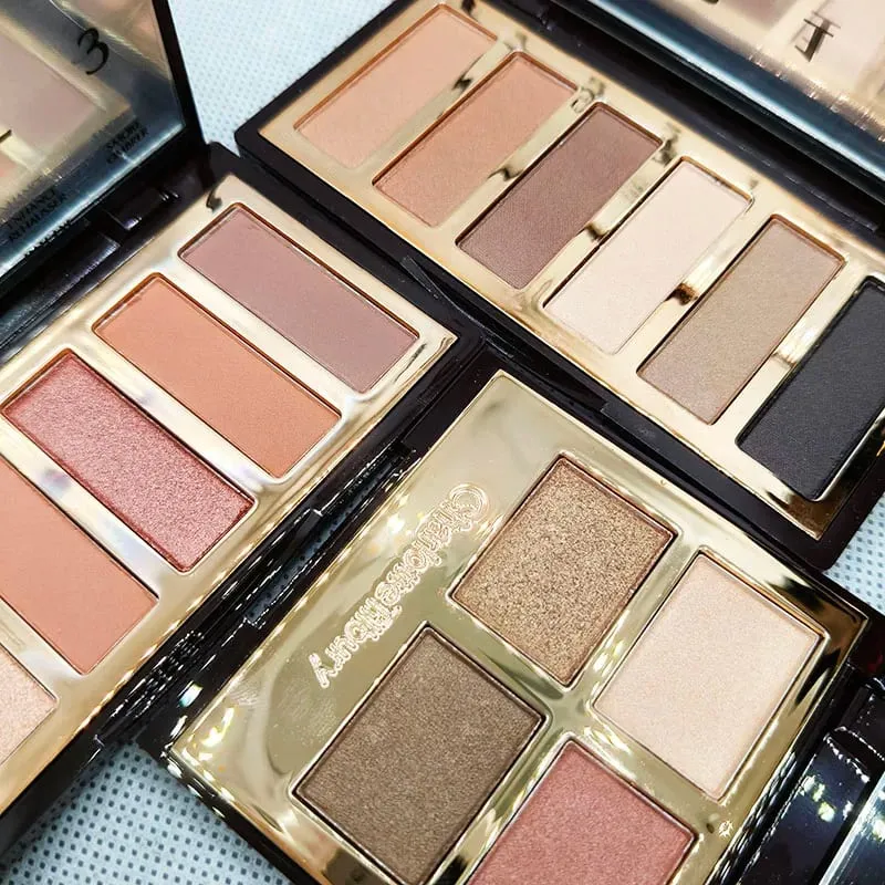 Charlotte Brand Senaste Stil 9 Färger Ögonskuggspalett & Högglans Reparation Ädelstensskiva Natur Lätt att färga Tilbury Cosmetics