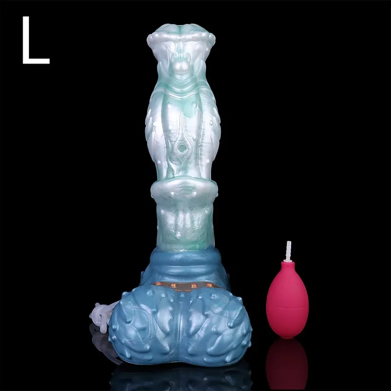 Large Squirting Horse Dildo Silicone Anal Plug Female Masturbator Prostate Massager Long Penis Adult Sex Toys for Women Men