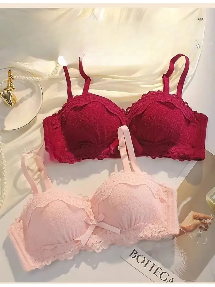Women Strapless Wireless Bra Anti-Slip Half Cup Small Bust Compression Enhancer Anti-Sag Soft Sexy Lingerie Underwear Set