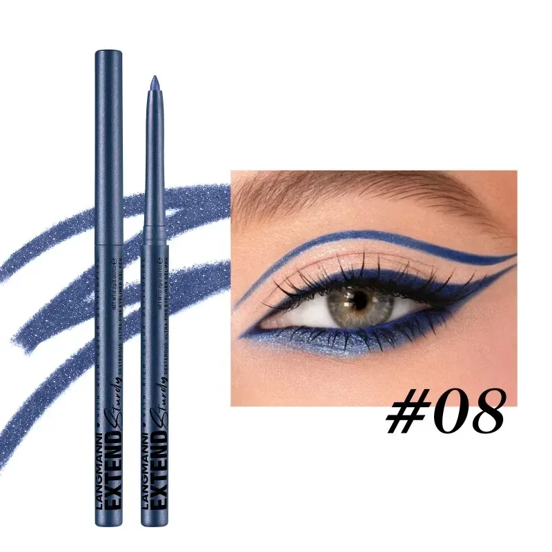 Glide-On Gel Eyeliner Pencil Ultra-Smooth Waterproof Lasting Liner for Waterline & Lash Line Fade-Resistant All-Day Wear Makeup
