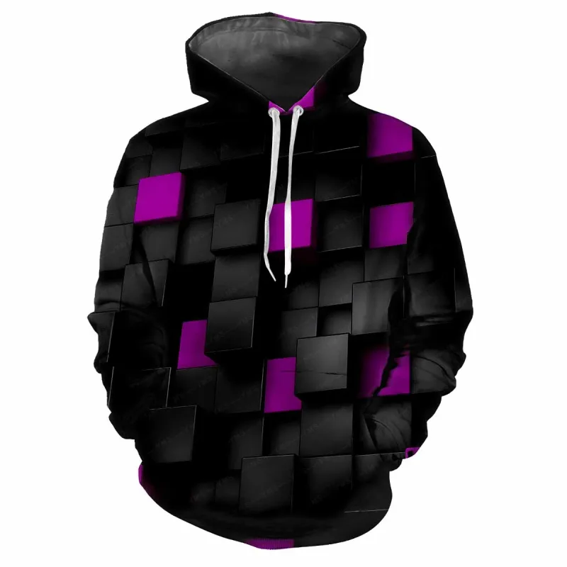 2024 moda minimalista cuadros 3D impreso hombres Tops Casual suave comodidad elegante sudaderas con capucha para hombres personalizar deportes al aire libre Sudadera con capucha