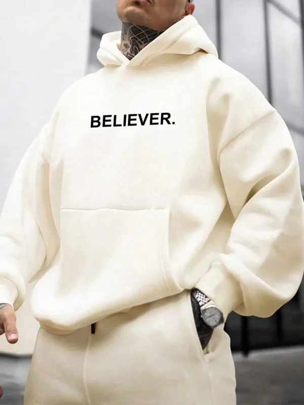 2026 Autumn Winter Hoodie Believer Letter Print Men's Sport Casual Sweatshirts Hoodie Women Fashion Harajuku Oversized Hoodies