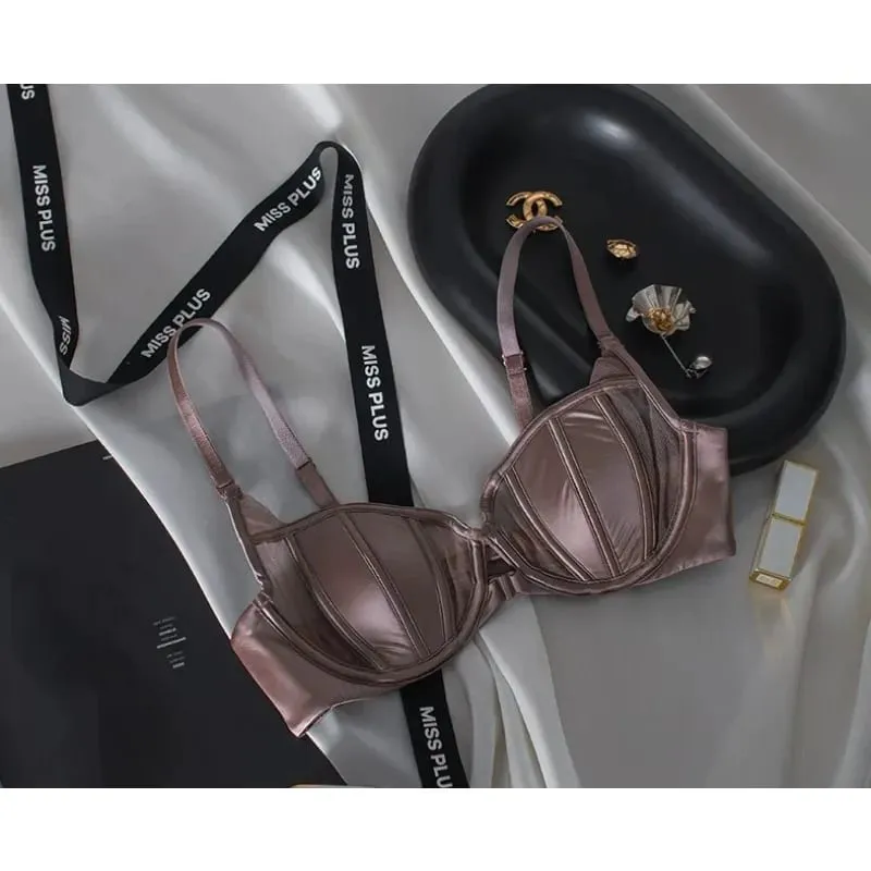 French Lace Front Buckle Back Beauty Brassiere Women Seamless Light Thin Non Wire Minimize Bust Invisible Daily Lingerie 32-38AB