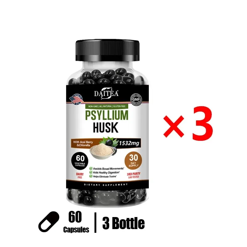 Psyllium Husk - Contains Natural Psyllium Husks To Benefit Intestinal and Digestive Health and Enhance Immunity