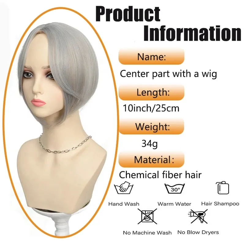 Wig Piece for Women with Bangs Covering Their White Hair and a Thin Invisible Replacement Piece for Their Hair