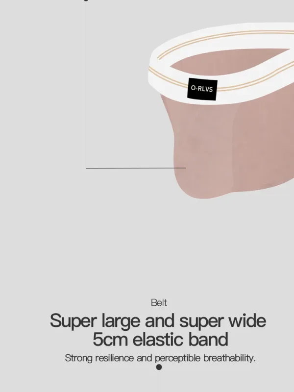 Mga Brief Panlalaking Seamless Hip Design Mens Underwaer Super Large Wide 5cm Elastic Band Independent Codpiece Boy Short Pants