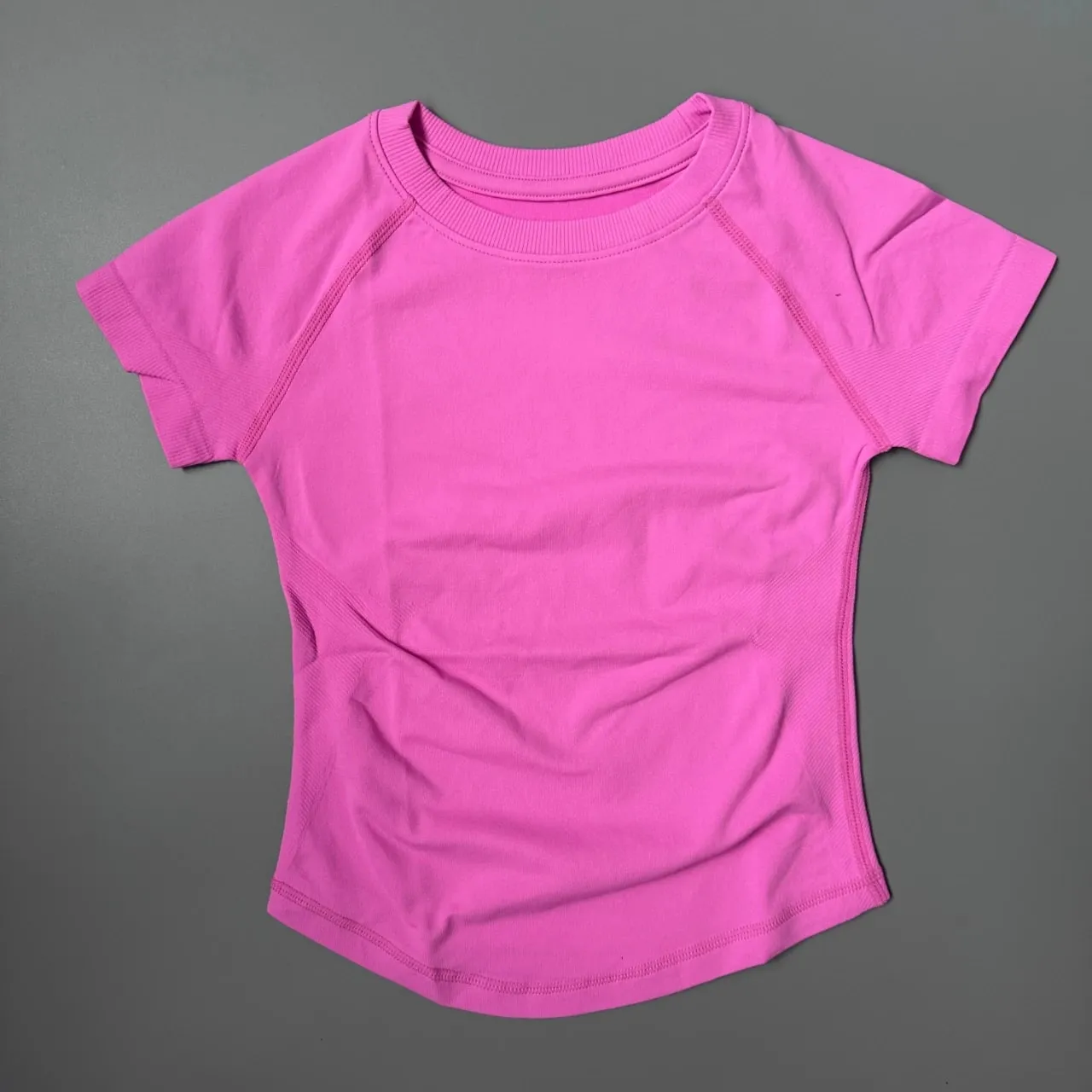 Women Elastic Slim Short Sleeve T-Shirt Soft Breathable Casual Top for Gym Yoga Jogging Fitness Daily Wear