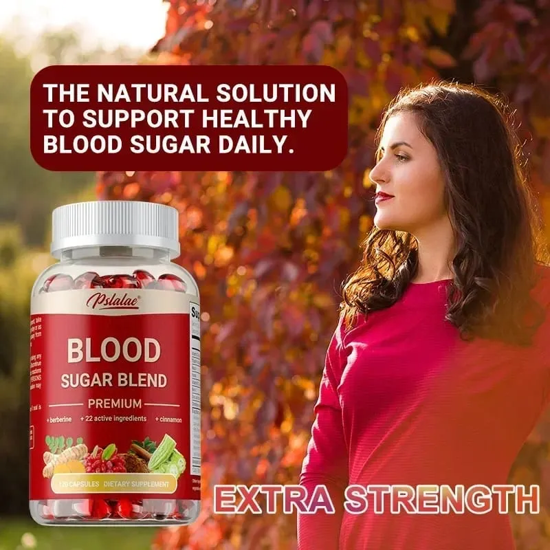 Blood Sugar Blend Capsules - Balanced Blood Sugar Metabolism Improves Hypoglycemia Increases Energy Improves Vitality