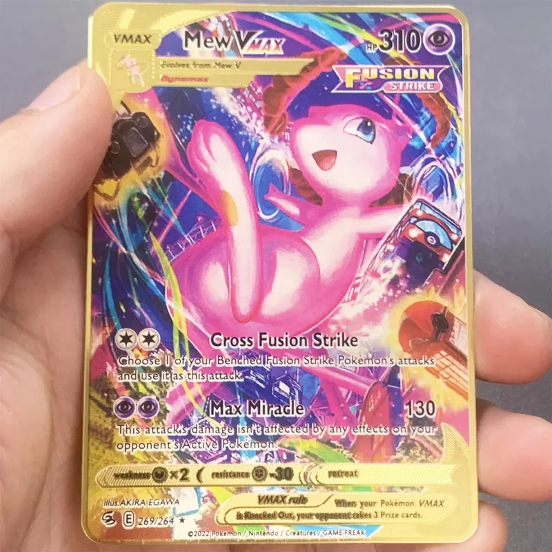 İngilizce Metal Pokemon Kartları DIY Arceus Mewtwo Charizard Pikachu Parlak Demir Pokémon GX Vmax EX Oyunu Çocuk Koleksiyonu Kart Oyuncak Hediye