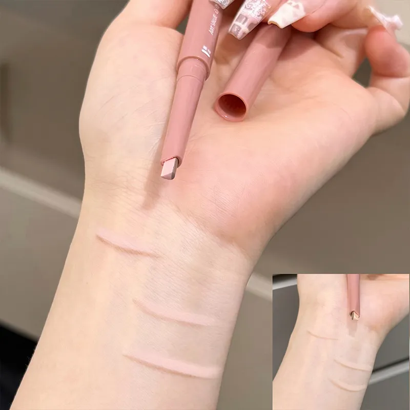 ART VALUE Two-tone Paste Lying Silkworm Pen Under Eye Liner Brighten Shadow Pencil Makeup Nude Pink Beige Eyeliner Contouring