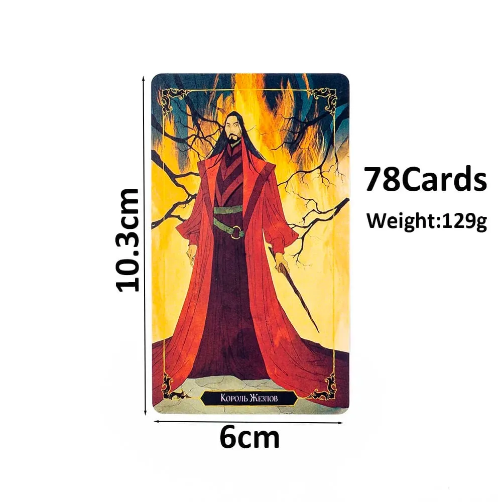 таро темного дерева Darkwood Tarot 78 Cards Deck Russian Visions Divination Edition Deck Board Playing Games 10.3x6CM