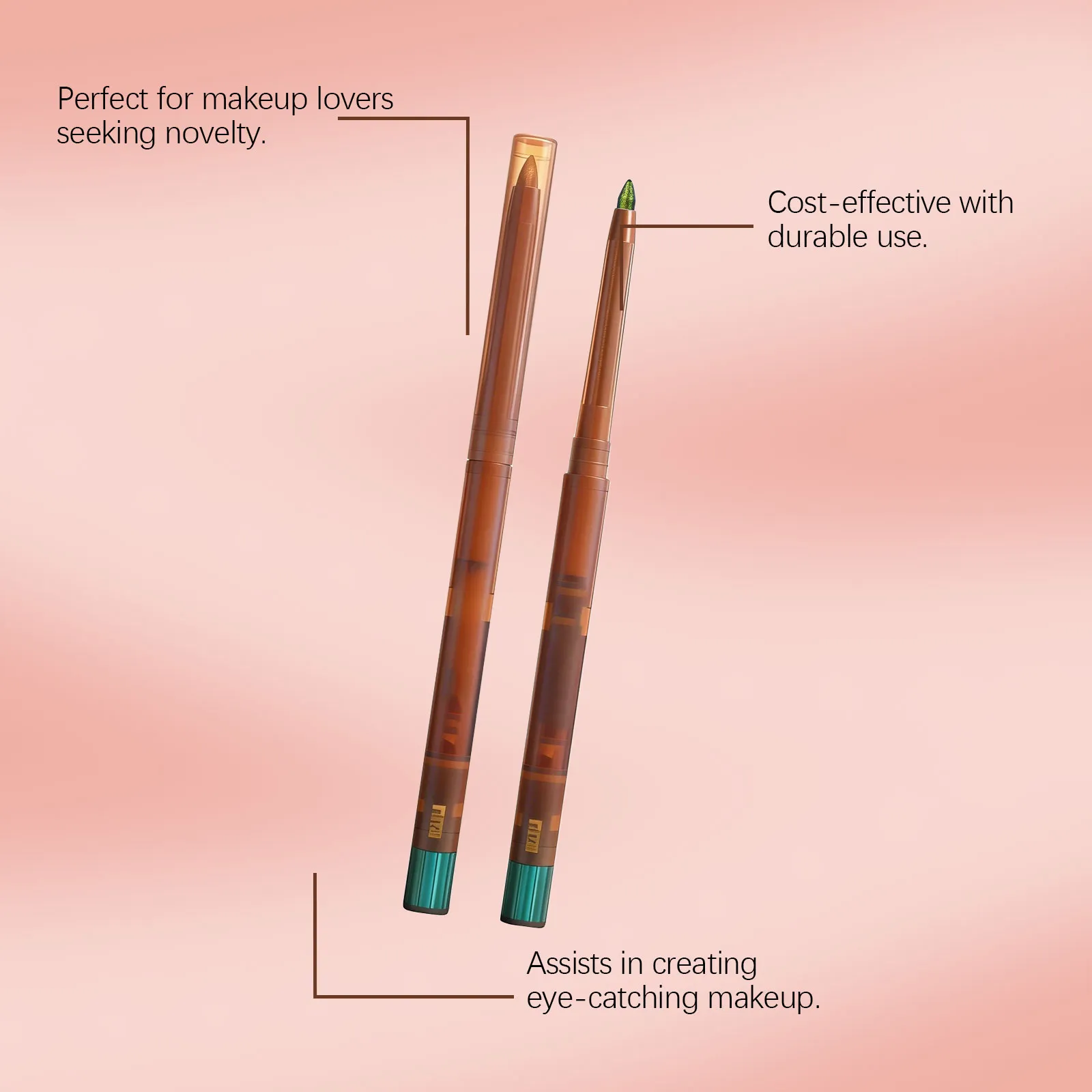 Photochromic Eyeliner Gel Pencil - Unique Eye Makeup Style Smooth Lines Smudge-Proof Long-Lasting Color-Changing Shimmery
