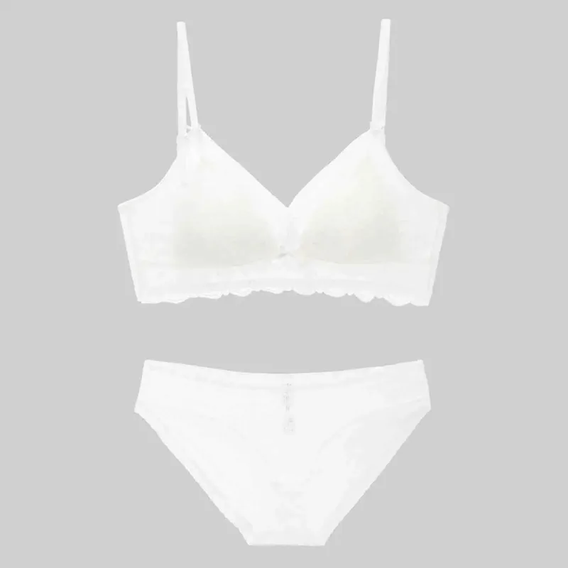 Women'S Bra And Panty 2 Pieces Set Soft Floral Lace Lingerie Set Mesh Sheer Underwear 여자속옷 판타지 세트 LenceríA Atrevida De Mujer