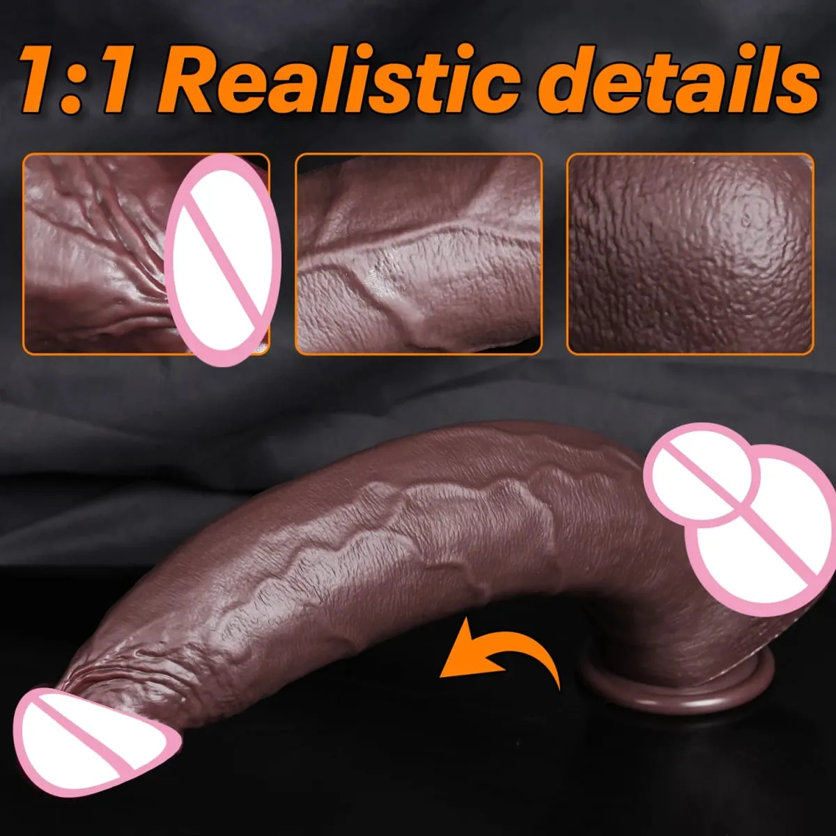 Huge Black Dildos Adult Sex Toys for Women Realistic Dildo Double Layered Liquid Silicone Thick Penis Woman Masturbation Penis