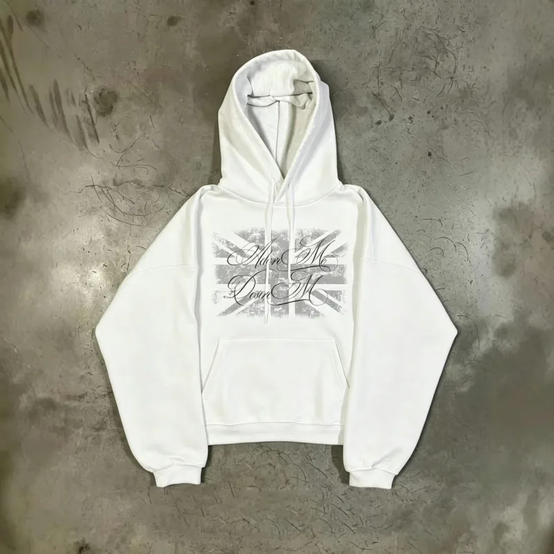 Men Women Retro Streetwear Graphic Hoodie Oversized Pullover Geometric Pattern Long Sleeve Casual Tops Multiple Colors Available