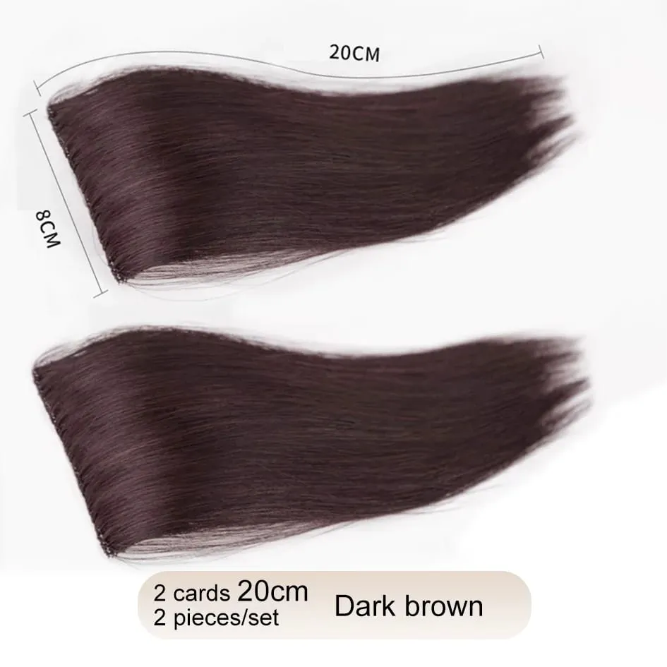 Synthetic 2 pieces/set of wig pads hair extensions opening and top replacement pieces replacement artifact