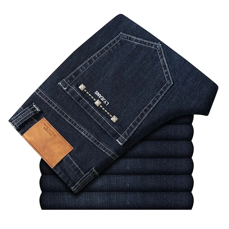 2026 y2K vintage Clothes Men's Straight Pants vetement homme Mens luxury Denim Black Blue Colors Jeans Plus Size 44 46
