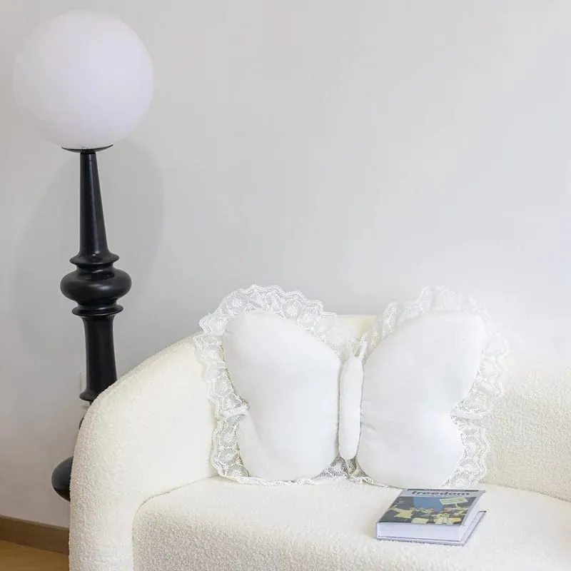 Butterfly Lace Pillow Butterfly Shaped Decorative Pillow For Sofa Couch Bed Plush Velvet Lumbar Support Cushion For Office Chair
