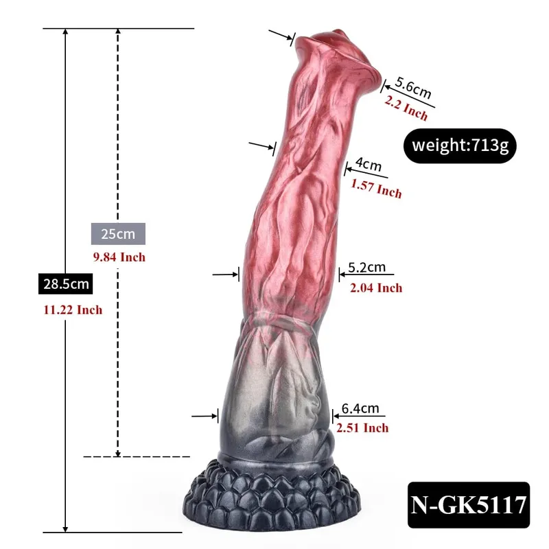 Silicone Horse Dildo Long Penis Anal Plug Huge Knot G-spot Vaginal Stimulator with Suction Cup Adult Sex toy for Women Men
