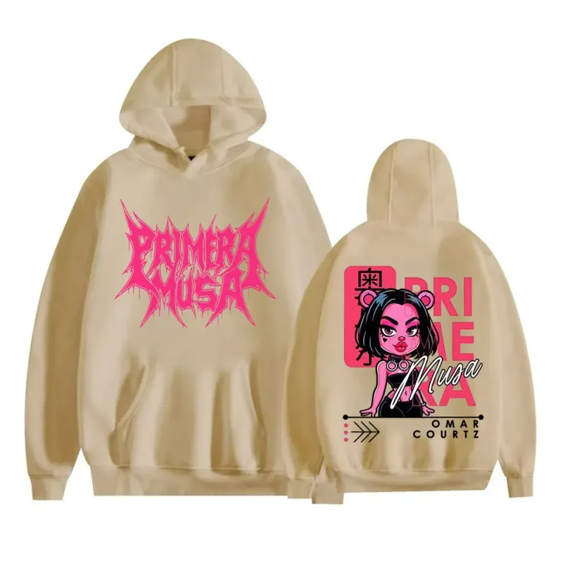 Omar Courtz Primera Musa 2025 World Tour Hoodies Men Women Vintage Hip Hop Streetwear Sweatshirts High Quality Fleece Pullovers