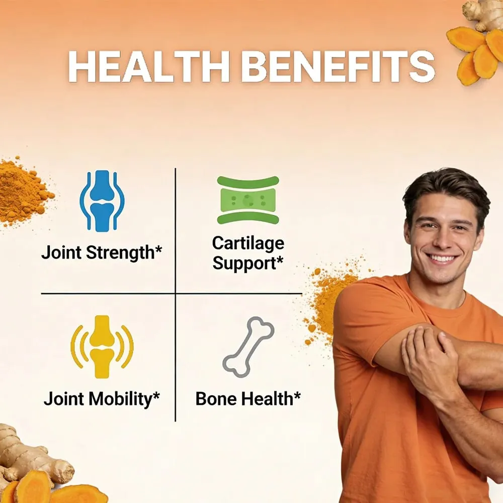 Glucosamine Chondroitin Extra Strength Capsules Joint Support Antioxidant Immune Support Supplement for Adults
