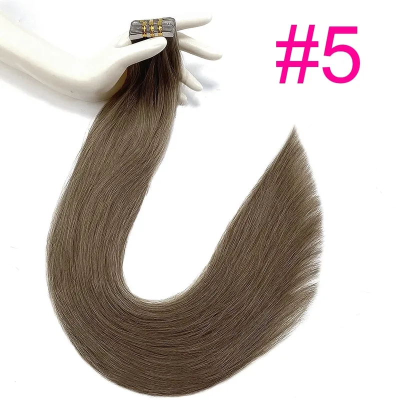 Blonde Seamless Tape in Hair Extensions Human Hair Skin Weft PU Tape on 20 PCS 18'-30' Length Easy Installation Hair Extensions