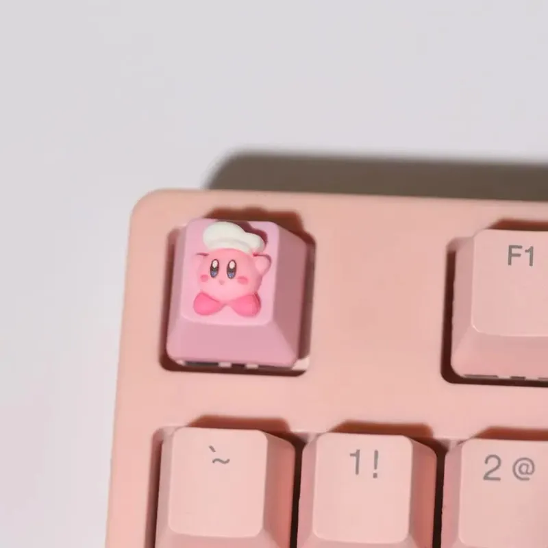 Kirby Keycaps Keyboard for Mechanical Cute Key Cap Suit Button Personalized Keycaps DIY Key Cap Anime Cartoon Pink 3D Keycaps