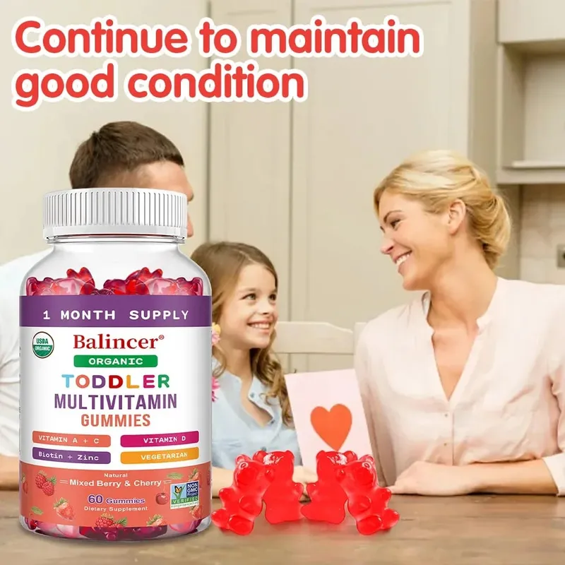 Kids Multivitamin Gummies Kids Vitamins with Vitamin C D E & Zinc for Immune Support Childrens Gummy Vitamins Fruit Flavors