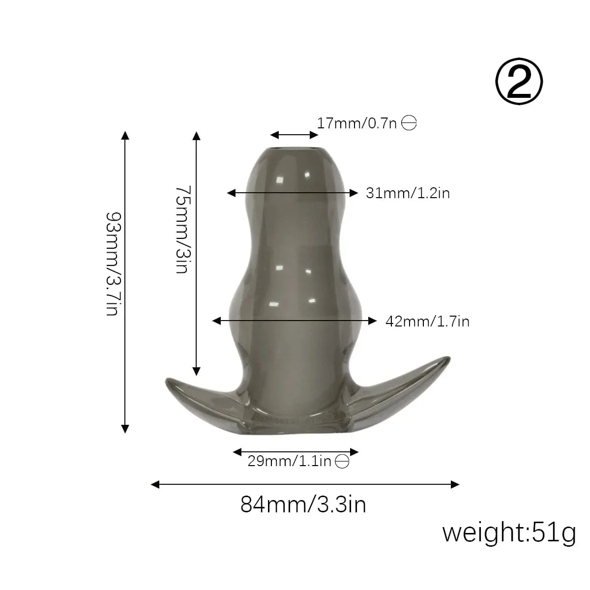 Purple TPE Hollow Tunnel Butt Plug Set - Graduated Open Anal Stretcher Plugs Flexible Sex Toy for Men & Women